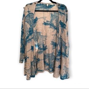 ANTHROPOLOGIE | Sailboat Ship Sketched Cardigan M